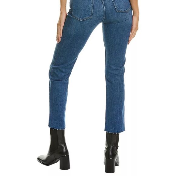 DL1961 $219 Mara Mid Rise Instasculpt Straight Jeans Stellar Raw Hem Women’s 30 - Picture 2 of 11